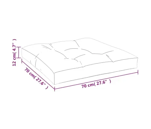 Euroaluse Istumispadi, Kreemjas, 70X70X12 cm Kangast
