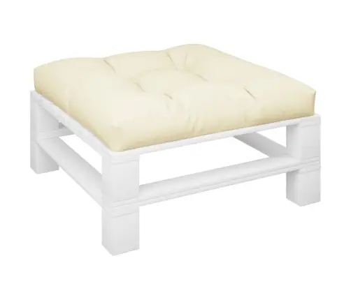 Palešu Spilvens, 80X80X12 Cm, Audums, Krēmkrāsas Vidaxl