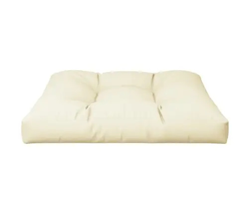 Palešu Spilvens, 80X80X12 Cm, Audums, Krēmkrāsas Vidaxl