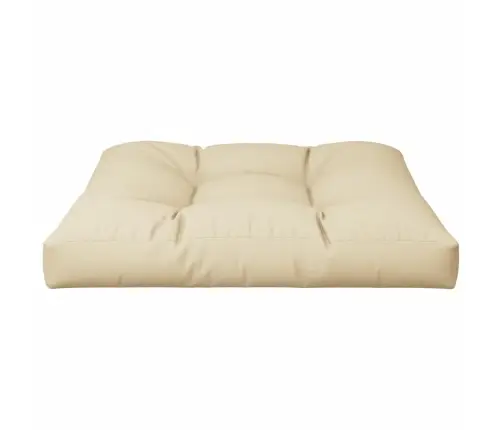 Palešu Spilvens, 80X80X12 Cm, Audums, Bēšs Vidaxl