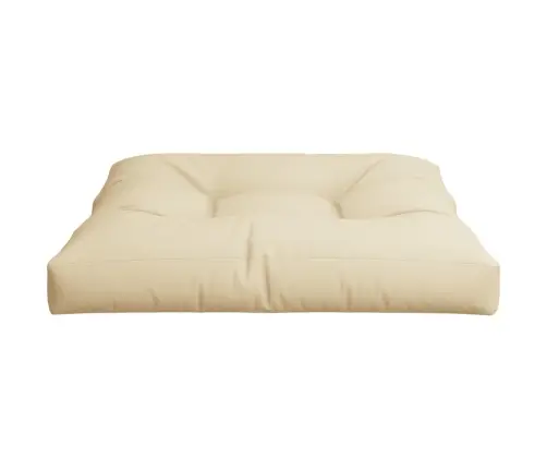 Palešu Spilvens, 80X80X12 Cm, Audums, Bēšs Vidaxl