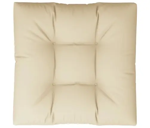 Palešu Spilvens, 80X80X12 Cm, Audums, Bēšs Vidaxl