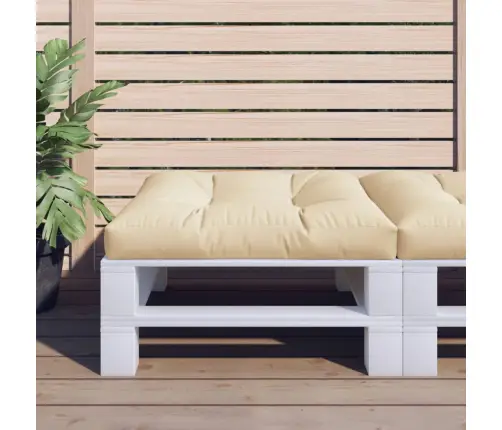 Palešu Spilvens, 80X80X12 Cm, Audums, Bēšs Vidaxl