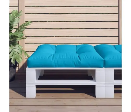 Palešu Spilvens, 80X80X12 Cm, Audums, Zils Vidaxl