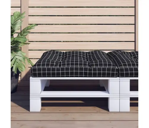 Paletės Pagalvėlė, 80X80X12cm Audinys, Su Juodais Langeliais