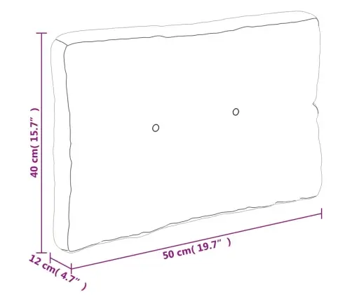 Palešu Spilvens, 50X40X12 Cm, Audums, Sarkans Vidaxl