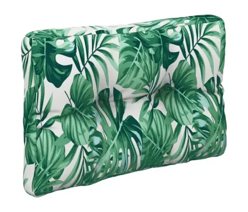 Palešu Spilvens, 50X40X12 Cm, Audums Ar Lapu Apdruku Vidaxl