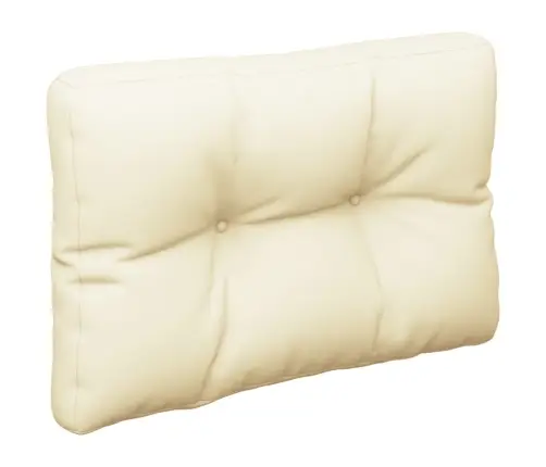 Palešu Spilvens, 60X40X12 Cm, Audums, Krēmkrāsas Vidaxl