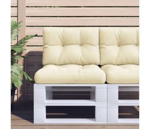 Palešu Spilvens, 60X40X12 Cm, Audums, Krēmkrāsas Vidaxl