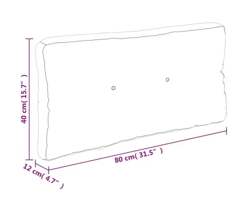 Euroaluse Istmepadi, Lehemuster, 80 X 40 X 12 cm Kangas