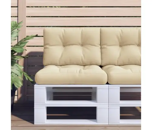 Palešu Spilveni, 2 Gab., Audums, Bēšs Vidaxl