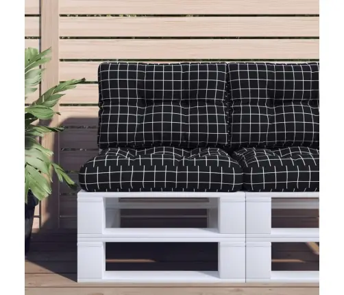 Euroaluse Istmepadjad, 2 Tk, Must Ruudumuster, Kangas