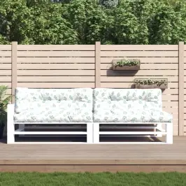 Palešu Dīvānu Matrači, 5 Gab., Audums Ar Lapu Apdruku Vidaxl