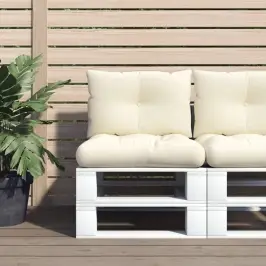 Palešu Spilveni, 2 Gab., Audums, Krēmkrāsas Vidaxl