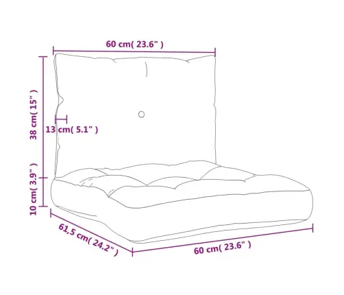 Euroaluse Istmepadjad 2 Tk, Pruunikashall, Kangas