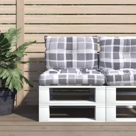 Euroaluse Istmepadjad 2 Tk, Hall Ruudumuster Kangas