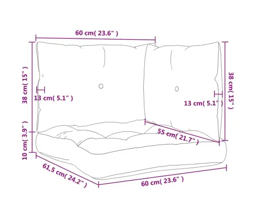 Palešu Spilveni, 3 Gab., Audums, Krēmkrāsas Vidaxl