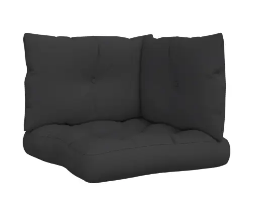 Palešu Spilveni, 3 Gab., Audums, Melns Vidaxl