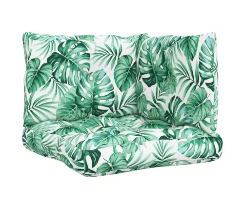 Palešu Matrači, 3 Gab., Audums Ar Lapu Apdruku Vidaxl