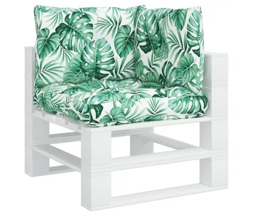 Palešu Matrači, 3 Gab., Audums Ar Lapu Apdruku Vidaxl