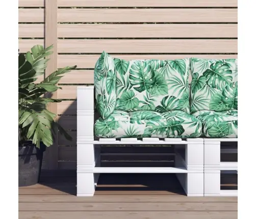 Palešu Matrači, 3 Gab., Audums Ar Lapu Apdruku Vidaxl