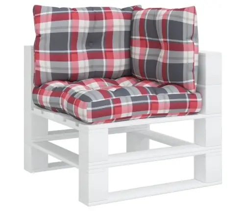 Palešu Matrači, 3 Gab., Sarkans Četrstūru Raksts Vidaxl