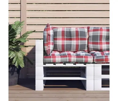 Palešu Matrači, 3 Gab., Sarkans Četrstūru Raksts Vidaxl