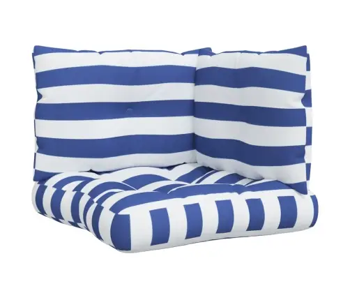 Euroaluse Istmepadjad 3 Tk, Sinise/Valge Triibuline, Kangas