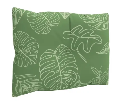 Palešu Dīvānu Matrači, 3 Gab., Audums Ar Lapu Apdruku Vidaxl