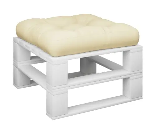 Palešu Spilvens, 60X61,5X10 Cm, Audums, Krēmkrāsas Vidaxl