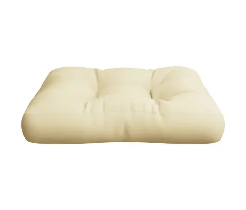 Palešu Spilvens, 60X61,5X10 Cm, Audums, Krēmkrāsas Vidaxl