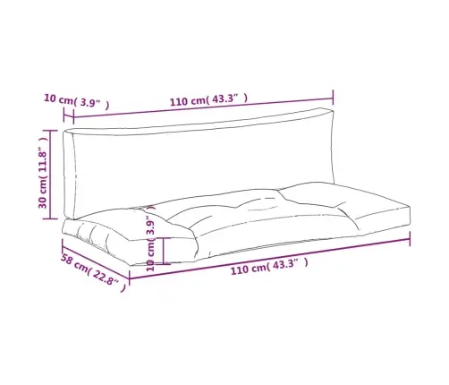 Palešu Spilveni, 2 Gab., Audums, Antracītpelēks Vidaxl