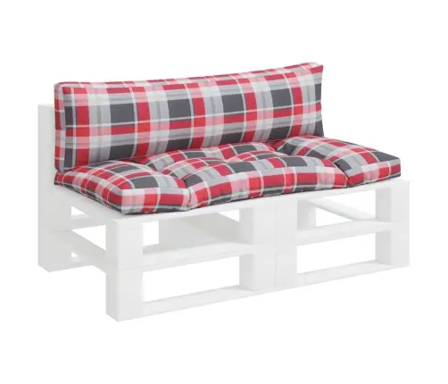 Euroaluse Istmepadjad 2 Tk, Punane Ruudumuster, Kangas