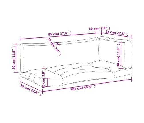 Palešu Spilveni, 3 Gab., Audums, Antracītpelēks Vidaxl