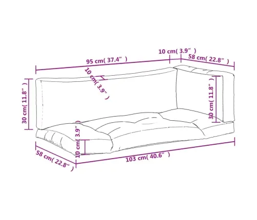 Palešu Spilveni, 3 Gab., Audums, Bēšs Vidaxl