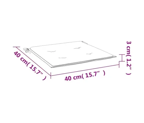 Tooli Istmepadjad 4 Tk, Lehemuster, 40 X 40 X 4 cm Kangas