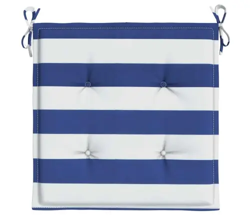 Kėdės Pagalvėlės, 4Vnt., Mėlynos/Baltos, 40X40X4cm Audinys