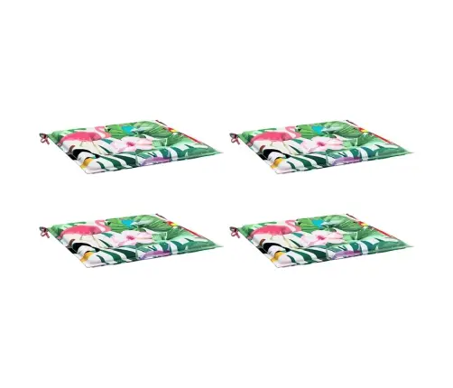 Dārza Krēslu Matrači, 4 Gab., Krāsaini, 40X40X4 Cm, Audums Vidaxl