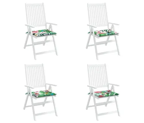 Dārza Krēslu Matrači, 4 Gab., Krāsaini, 40X40X4 Cm, Audums Vidaxl