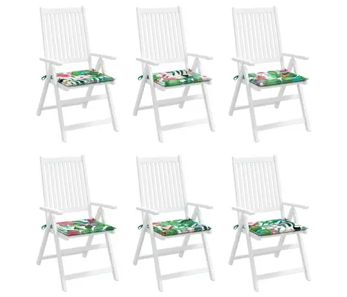 Aiatooli Istmepadjad, 6 Tk, Mitmevärviline, 40X40X4 cm Kangas