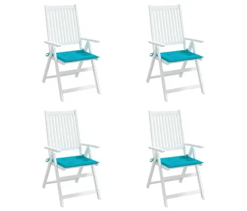 Dārza Krēslu Matrači, 4 Gab., 40X40X4 Cm, Audums, Tirkīzzili Vidaxl