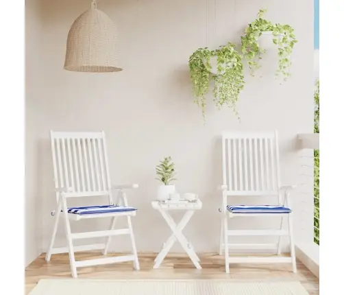 Aiatooli Istmepadjad 2 Tk, Sinise/Valge Triibuline, 50X50X4 Cm