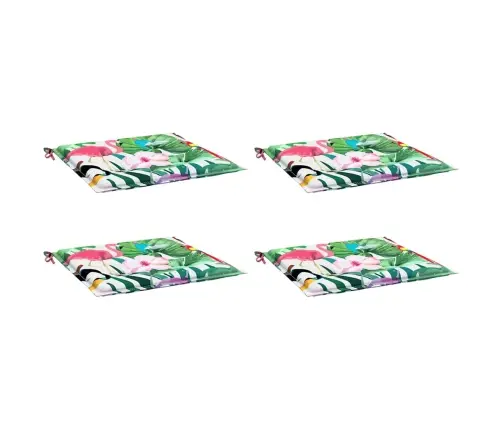 Dārza Krēslu Matrači, 4 Gab., 50X50X4 Cm, Audums, Daudzkrāsaini Vidaxl