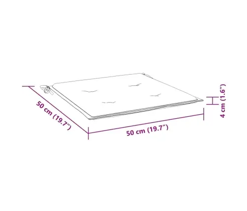 Dārza Krēslu Matrači, 4 Gab., 50X50X4 Cm, Audums, Daudzkrāsaini Vidaxl