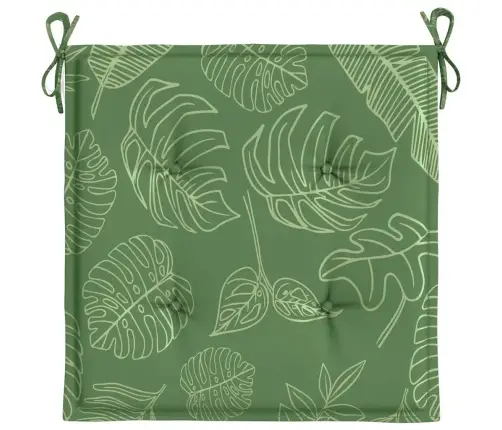 Dārza Krēslu Matrači, 6 Gab., 50X50X4 Cm, Audums, Lapu Apdruka Vidaxl