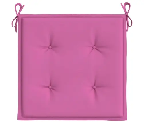 Dārza Krēslu Matrači, 4 Gab., 50X50X4 Cm, Audums, Rozā Vidaxl
