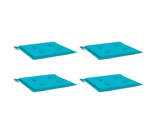 Dārza, Krēslu Matrači, 4 Gab., 50X50X4 Cm, Audums, Tirkīzzili Vidaxl