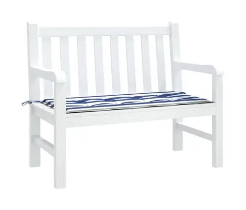 Dārza Sola Matracis, 100X50X4 Cm, Audums, Zilas, Baltas Svītras Vidaxl