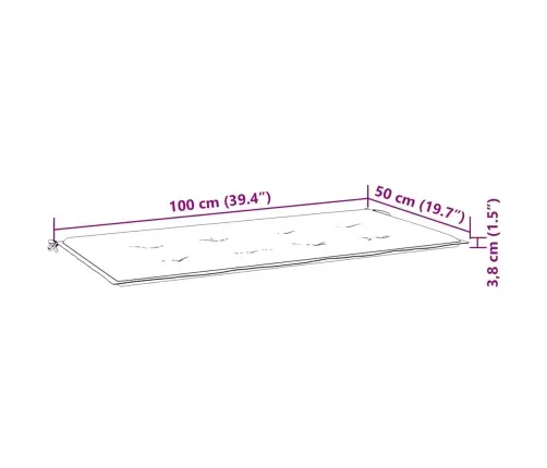 Aiapingi Istmepadi, Lehemuster, 100X50X4 cm Oxford Kangas