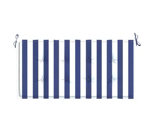 Dārza Sola Matracis, 120X50X4 Cm, Audums, Zilas, Baltas Svītras Vidaxl